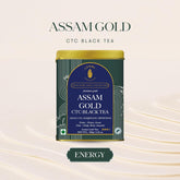 Luxmi Estates Assam Gold CTC Black Tea 100gm, 3.5 Ounce - Saffron, Cinnamon, Natural Cardamom Extract Loose Leaf Tea | Medium Caffeine Chai Patti - Organic Strong Tea